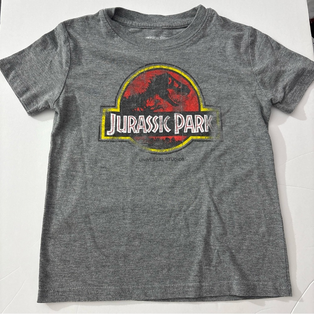 Jurassic Park Universal Studios Gray Graphic T-Shirt Youth XS